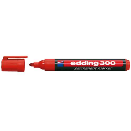 Edding E-300 Kırmızı Permanent Markör Kalemi 10 Lu Ed30002 (10 Lu Paket)