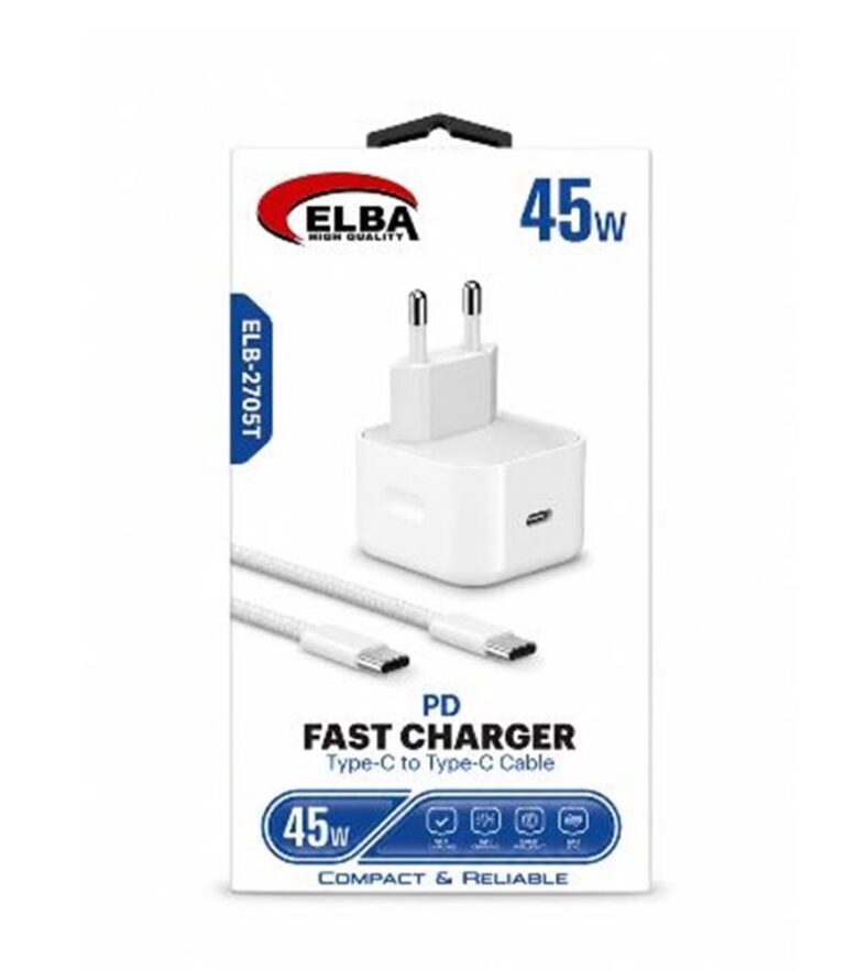 elba elb 2705t 45w beyaz type c to type c ios set 522657.jpg