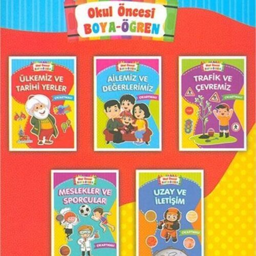 Ema Okul Öncesi Boya Öğren 5 Kitap