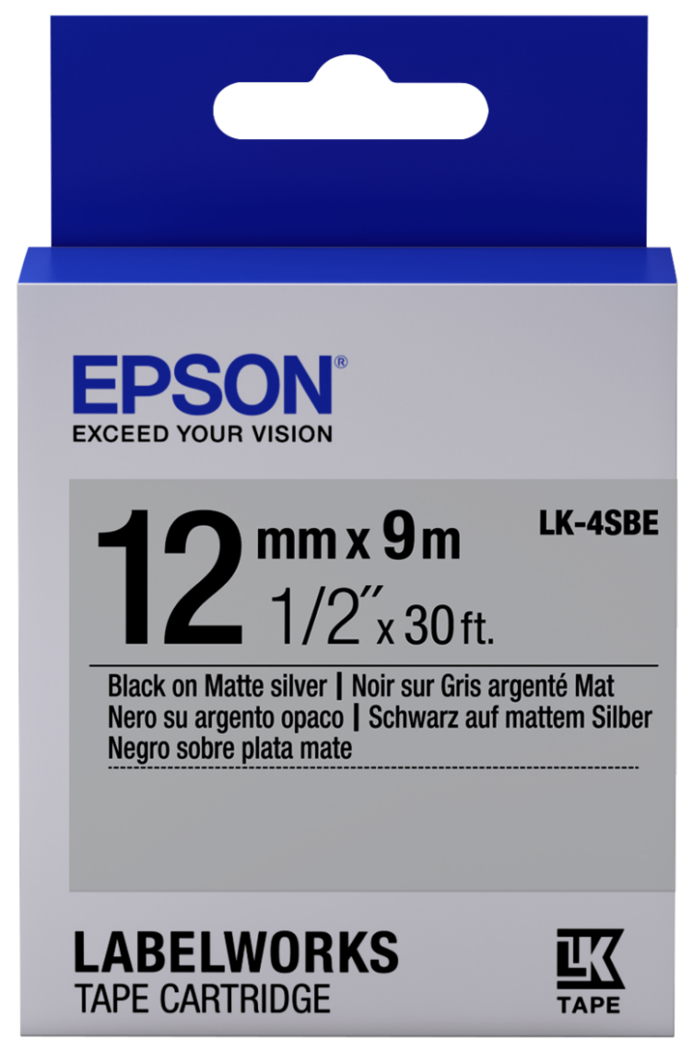 epson lk 4sbe siyah uzeri mat silver 12mm 9metre etiket 384029.png