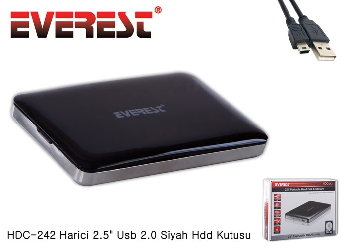 everest harici 2 5 usb 2 0 siyah hdd kutusu hdc 242 44232.jpg