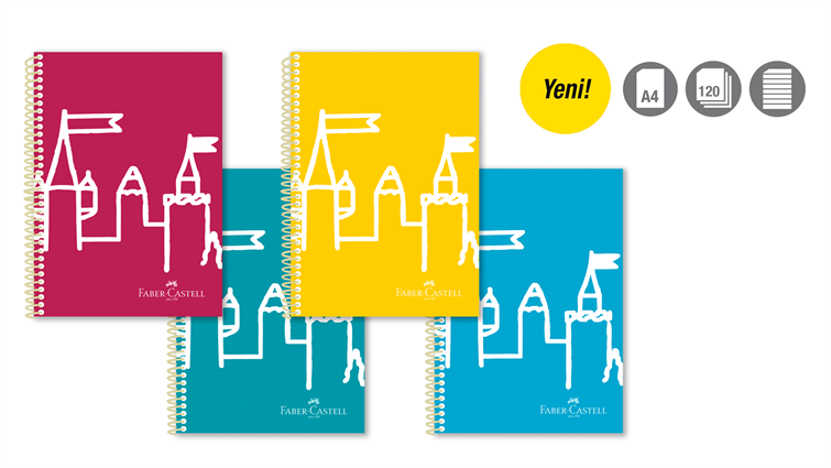 faber castell a4 spiralli plastik kapak sato 120 yaprak cizgili 5075000278 4 lu paket 325242.png