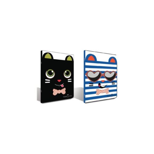 Faber-Castell Defter Plastik Kapak Faces Dikişli 100 Yaprak Kareli A4 (4 Lü Paket) 5075000180000