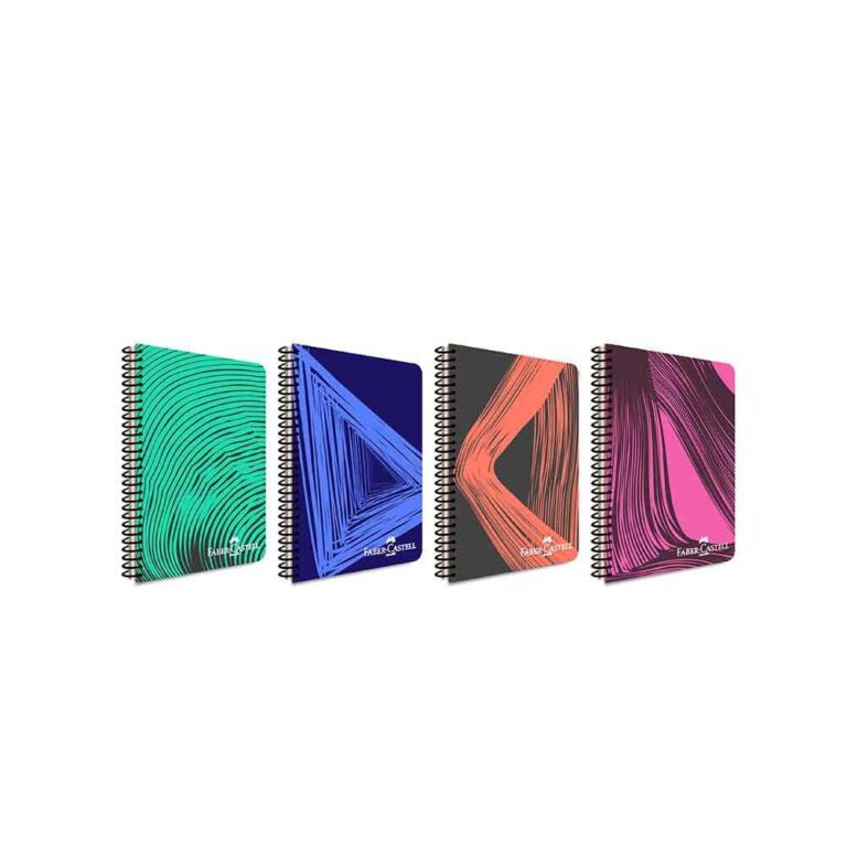 faber castell spiralli defter plastik kapak waves 80 yaprak kareli 4 lu paket 497890.jpg