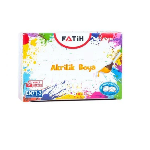 Fatih Akrilik Boya 100 Ml Siyah (6 Lı Paket) FA55265ABSI