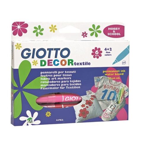 Fila Giotto Tekstil Kalemi Decor Textile 6 Renk