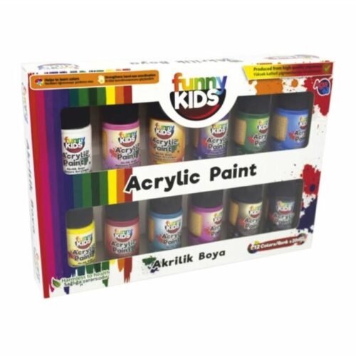 Funny Kids Akrilik Boya 20 Ml 12 Li Set 012-1950