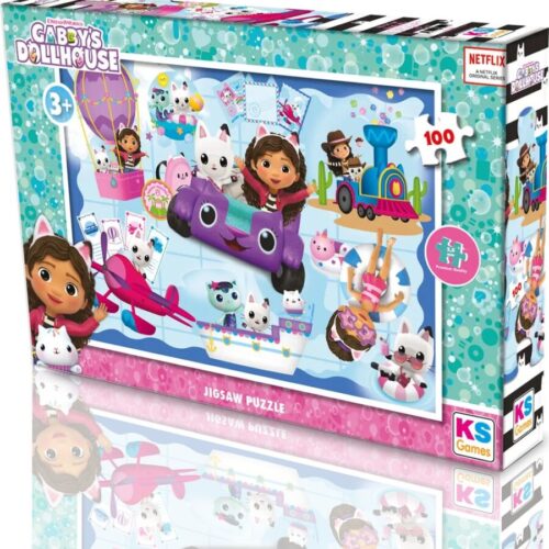 Gabbys Dollhouse Puzzle 100 Parça Gb714