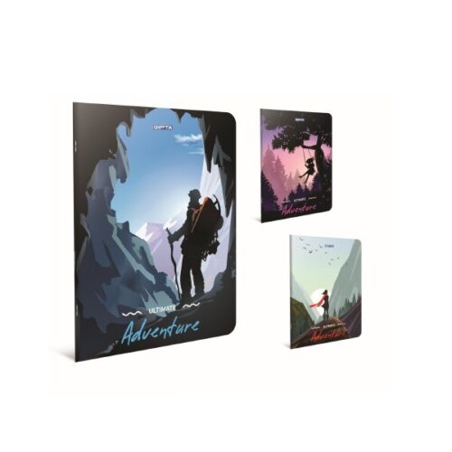 Gıpta Adventure Dikişli Karton Kapak Defter A6 80 Yaprak Çizgili 3859 (24 Lü Paket)