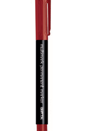 Gıpta Asetat Kalemi Permanent Marker M Seri Kırmızı F153700 (12 Li Paket)