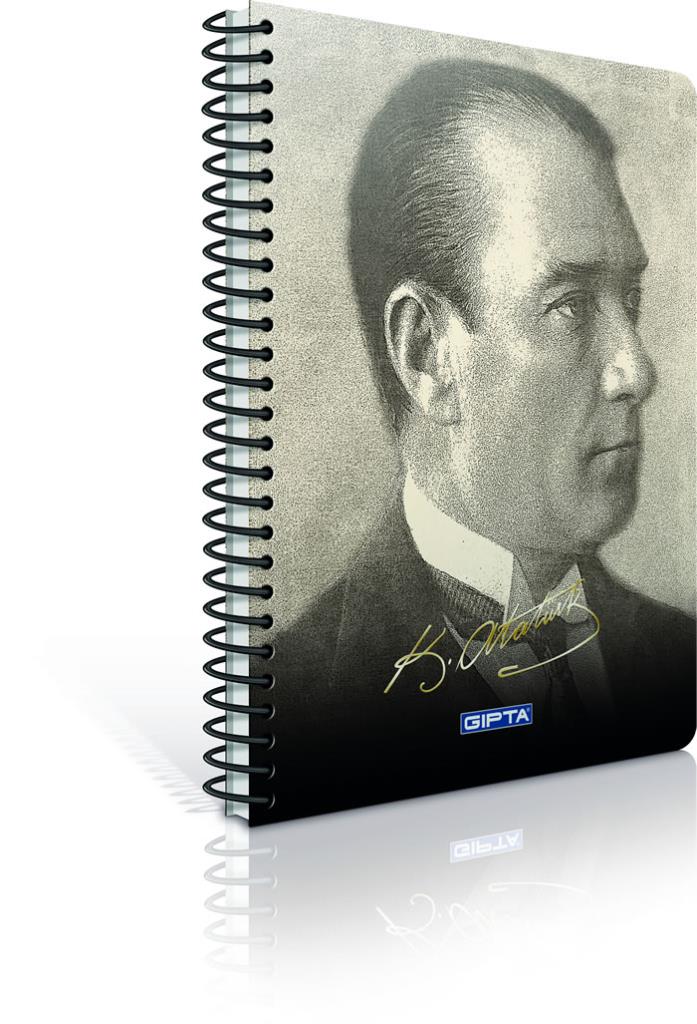 gipta ataturk a4 spiralli karton kapak defter 100 yaprak kareli karisik renklerde 4 lu paket 2659 319746.jpg