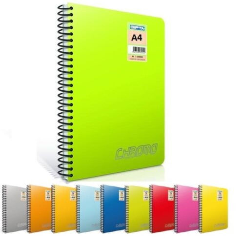 Gıpta Chromo A4 Spiralli Pp Kapak Defter 60 Yaprak Çizgili (4 Lü Paket) 1978