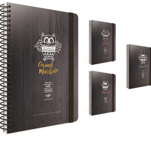 Gıpta Coffee Book Spiralli Sert Kapak Lastikli Defter 19X26Cm 120 Yaprak Çizgili (2 Li Paket) 4307