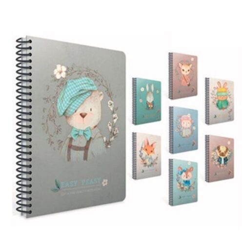 Gıpta Easy Notes Spiralli Karton Kapak Defter A4 80 Yaprak Kareli 4746 Karışık Renk (2 Li Paket)