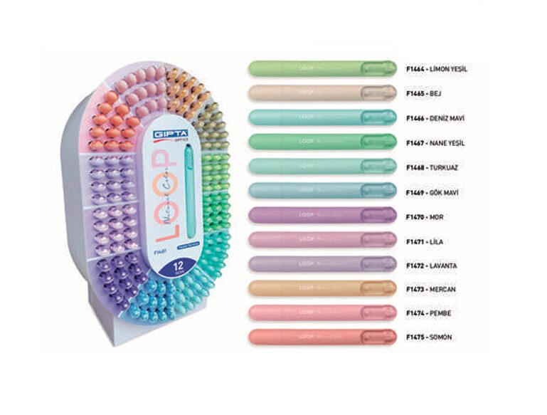 gipta fosforlu kalem loop pastel 12 renk f1461 288 li stand 492948.jpg