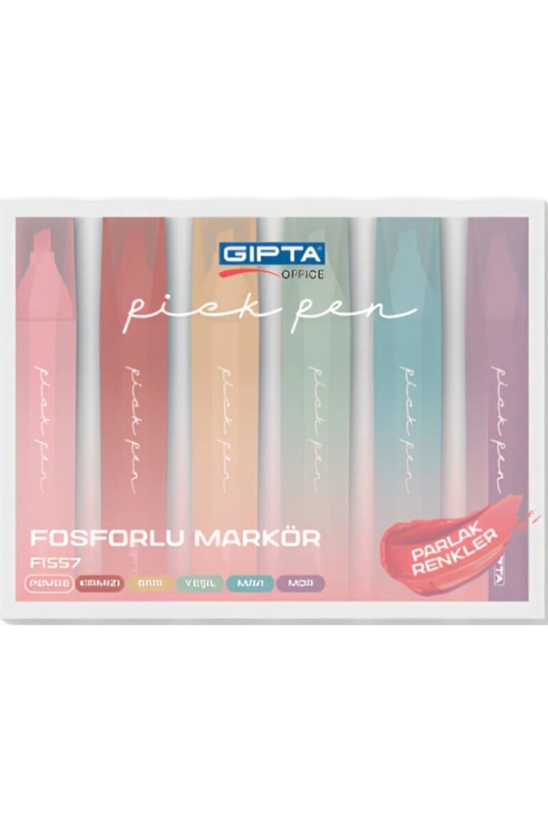 gipta fosforlu markor pickpen 6 li set f1557 480596.jpg