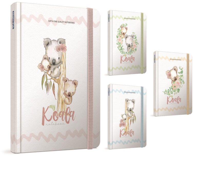 gipta koala ip dikisli sert kapak lastikli not defteri 13x21cm 120 yaprak cizgili 4 lu paket 4546 320562.jpg