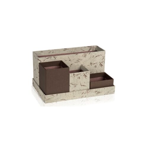 Gıpta Masa Üstü Organizer Set Dodder Cream 4 Havuzlu Large ORG1612