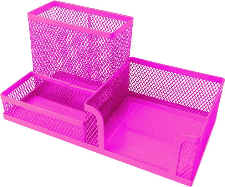 gipta metal masa seti 3 gozlu organizer masa ustu kalemlik notluk seti pembe f0073 319138.jpg