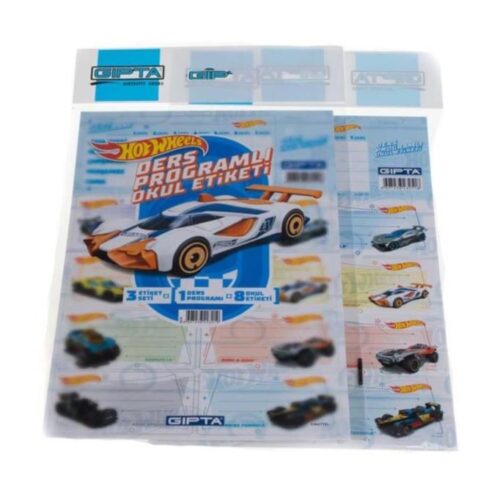 Gıpta Okul Etiketi Ders Programlı Hot Wheels 3 Yaprak 16X24 3-5410000-2101