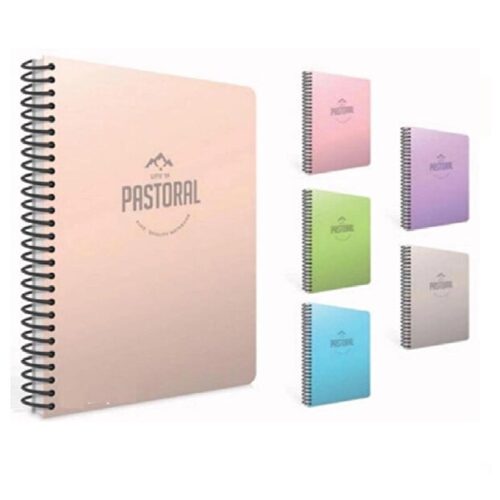 Gıpta Pastoral Spiralli Plastik Kapak Defter A4 200 Yaprak Çizgili 5554 (Karışık Renk, 1 Adet)