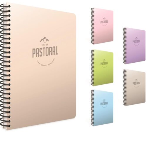Gıpta Pastoral Spiralli Pp Kapak Defter 17X24Cm 72 Yaprak Çizgili (4 Lü Paket) 3251