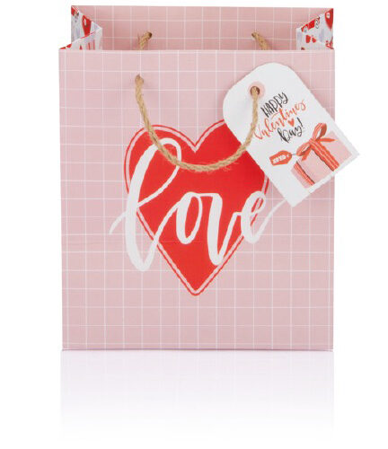 Gıpta Valentines Day B3 Caritas Karton Çanta (Hediye Çantası) 170X130X190 Mm (32 Li Paket) BG9735