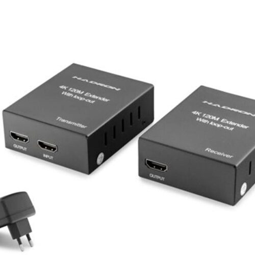 Hadron Hdx1368 120M Hdmi Extender Loop Out 4K Siyah