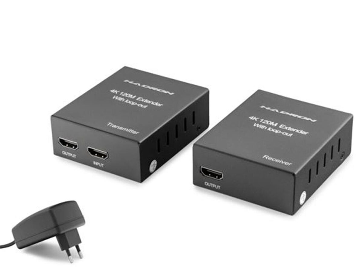 hadron hdx1368 120m hdmi extender loop out 4k siyah 495824.jpg hadron hdx1368 120m hdmi extender loop out 4k siyah 495824.jpg