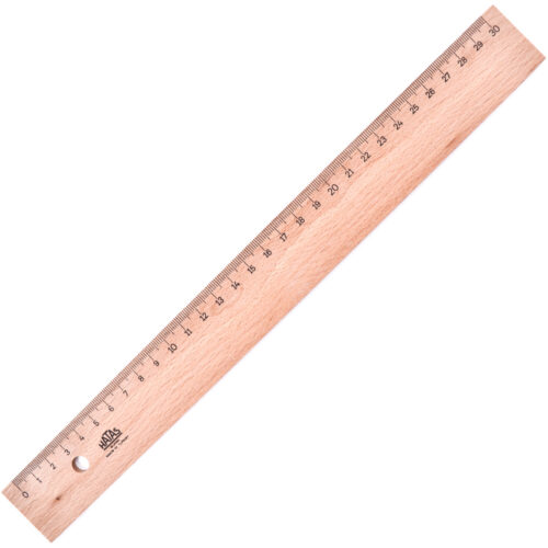Hatas Tahta Cetvel (Takviyesiz) 30 Cm 0035 (25 Li Paket)