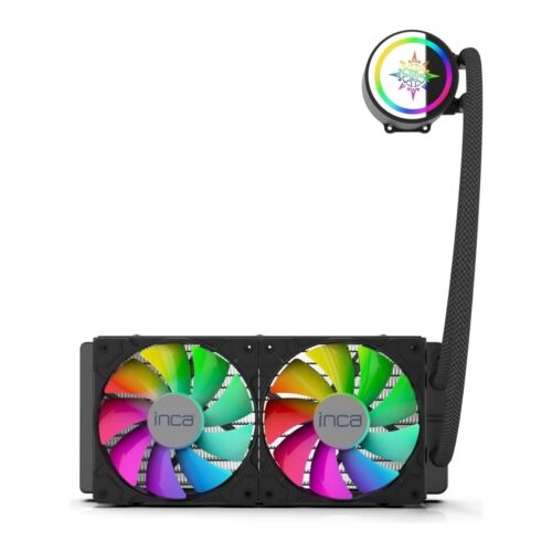 İss-02Xn İntel-Amd 2X120Mm Argb Led Fanlı Am5 Control Remote Cpu Liquid Cooler Amd İşlemci Fanı