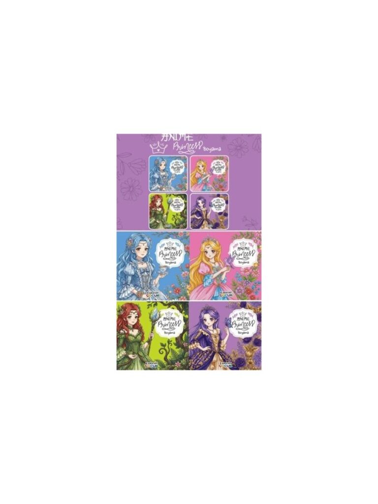karatay yayinlari 4e anime princess boyama kitabi 4 lu set 515208.jpg