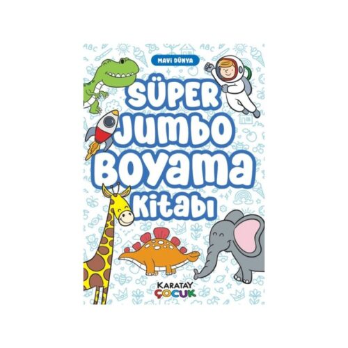 Karatay Yayınları 4E Süper Jumbo Boyama Kitabı Mavi Dünya 128 Sayfa