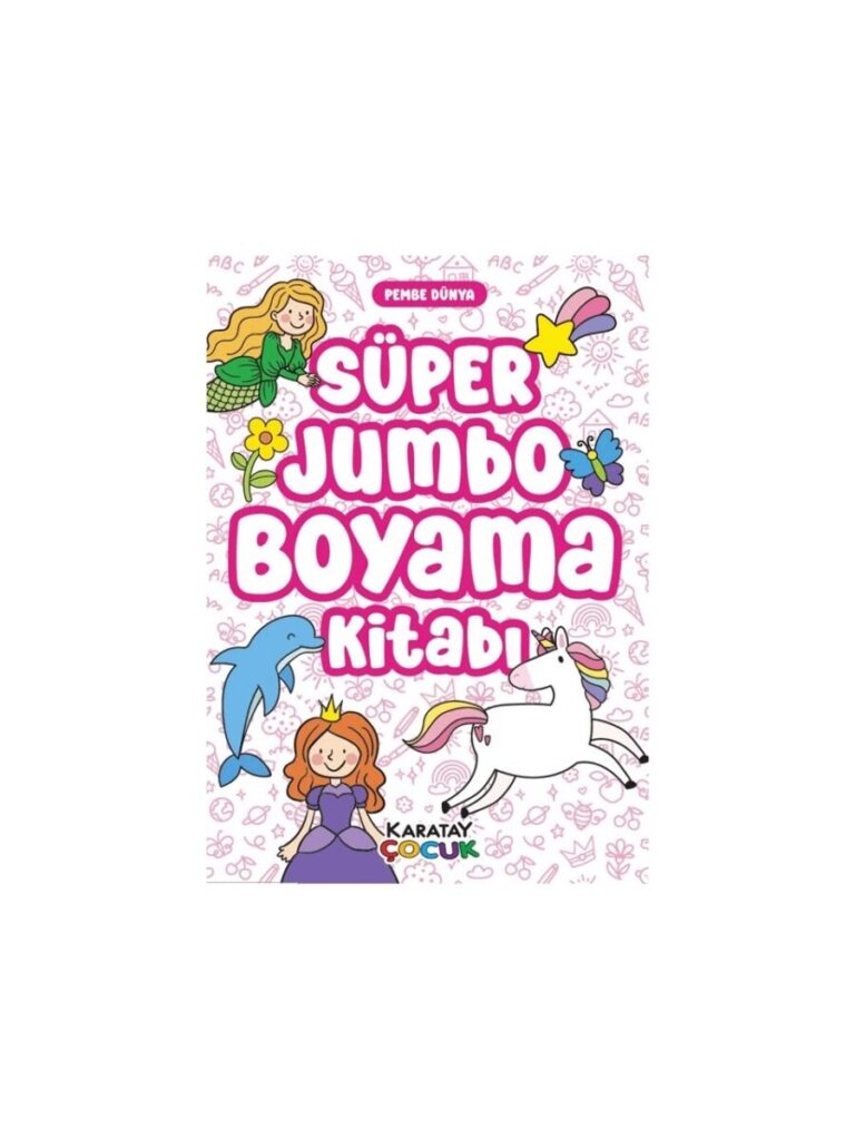 karatay yayinlari 4e super jumbo boyama kitabi pembe dunya 128 sayfa 515223.jpg