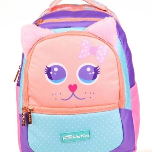 Kaukko Kids Okul Sırt Çantası Cute Face Cat L5142