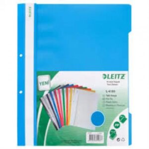 Leitz 4189 Telli Dosya A4 Plastik Açık Mavi (50 Li Paket)