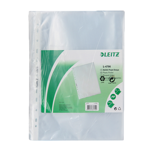 Leitz Poşet Dosya A4 Buzlu 100 Lü 4796 (100 Lü Paket)