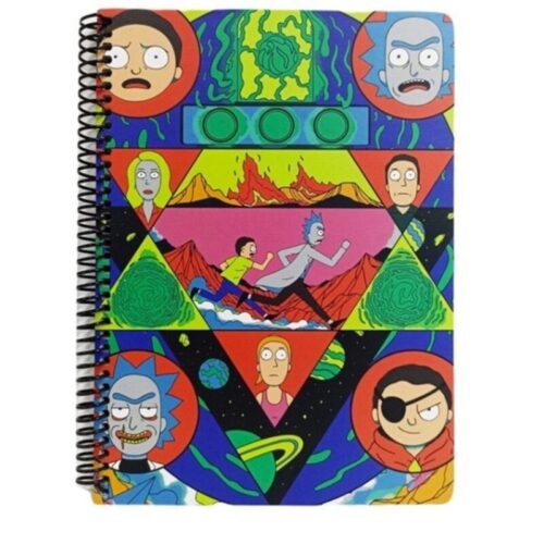 Mabbels Rick And Morty Spiralli Not Defteri Kırmızı 80 Yaprak Çizgili 17X24Cm Dft-388517