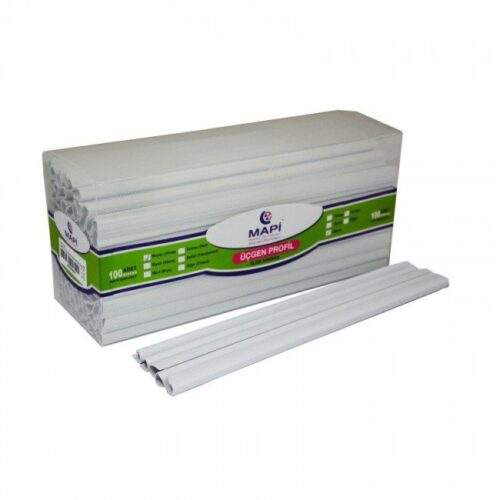 Mapi Üçgen Profil 10 Mm Beyaz 100 Adet (100 Lü Paket)