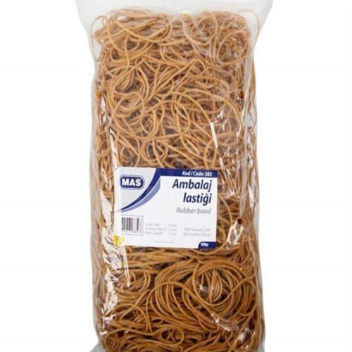 Mas Ambalaj Lastiği (Paket Lastiği) Poşet Midi %80 Kauçuk 500 Gram 80x50Mm 385