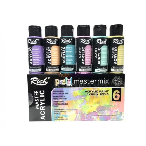 Rich Master Mix Pastel Akrilik Boya Seti 6 Renk 60Cc AKR-060-09708