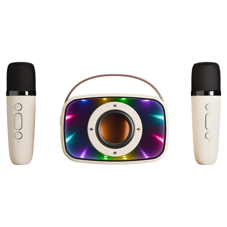 mikado md 57bt endless 5w bej tf usb aux bt destekli 2 wireless karaoke mikrofon 1200mah 496114.jpg