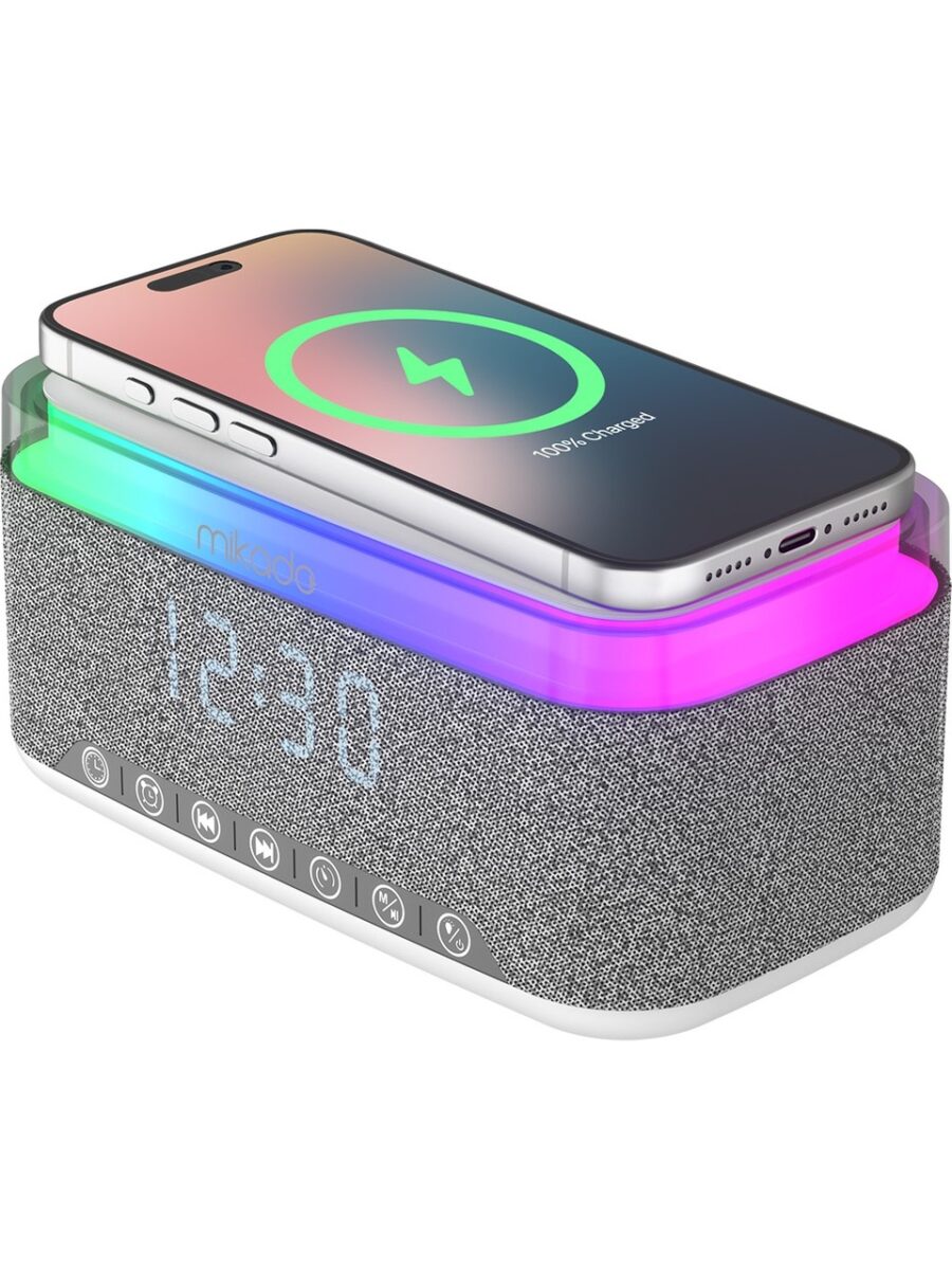 mikado md w10 1200mah 10w gri bt usb kablosuz sarjli rgb alarmli saat speaker 522809.jpg mikado md w10 1200mah 10w gri bt usb kablosuz sarjli rgb alarmli saat speaker 522809.jpg