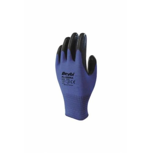 Nitril Poly Pnzebra 9 Beden Mavi Siyah İş Eldiveni En388 3131X (12 Li Paket)