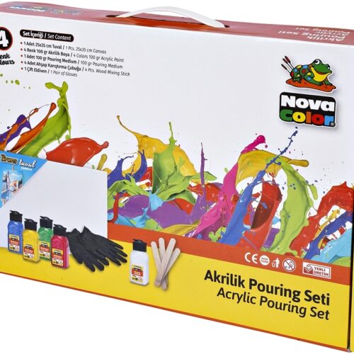 Nova Color Akrilik Boya Pouring Set Tropikal Nc-2512
