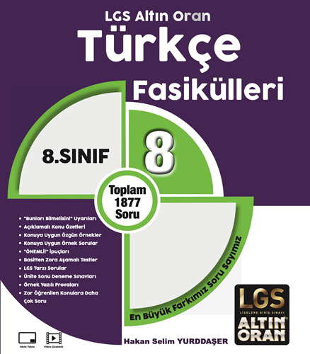 Palme Yayınevi Altin Oran 8. Sınıf Türkçe Fasikülleri (8 Fasikül)
