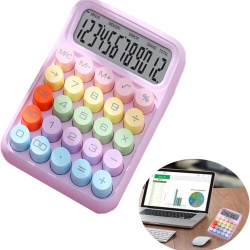 Piano 12 Hane Renkli Hesap Makinesi 0000950 (Karışık Renk, 1 Adet)
