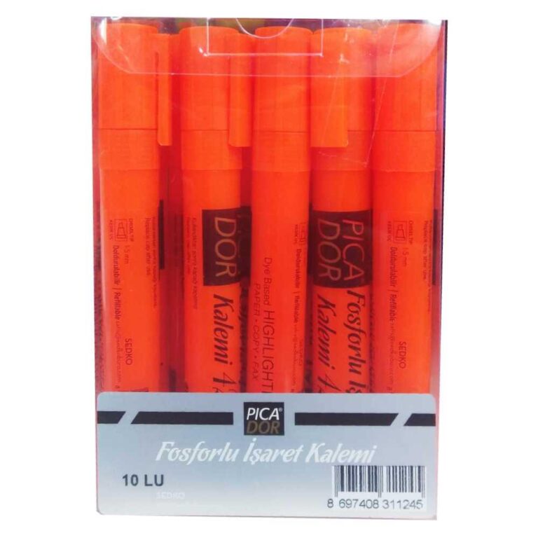 picador fosforlu kalem turuncu 421 10 lu 1 paket 10 adet 235650.jpg
