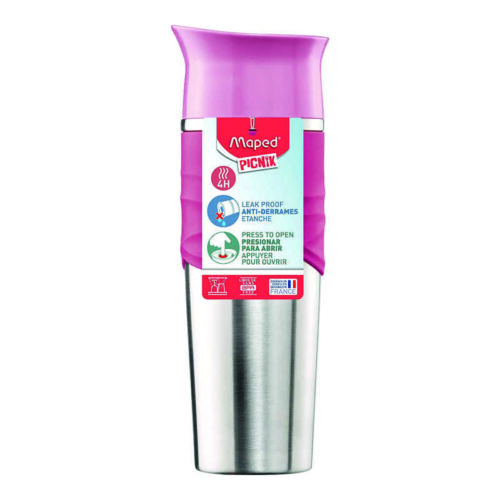 Picnik 320Ml Çelik Termoslu Matara Pembe 3154148719014