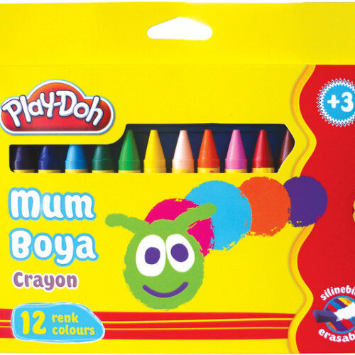 Play-Doh Crayon Mum Boya 12 Renk Karton Kutu 11 Mm Play-Cr005